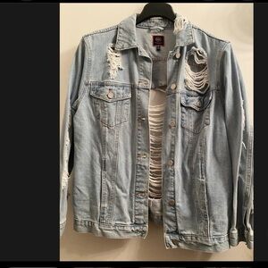 Boom Boom Jeans Light Blue Distressed Jacket